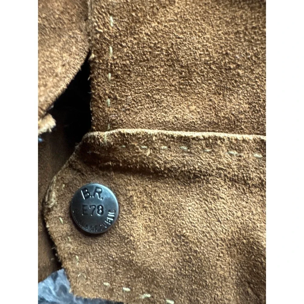 Vintage Banana Republic Genuine Suede Leather Full-Zip Jacket Brown Mens Size L